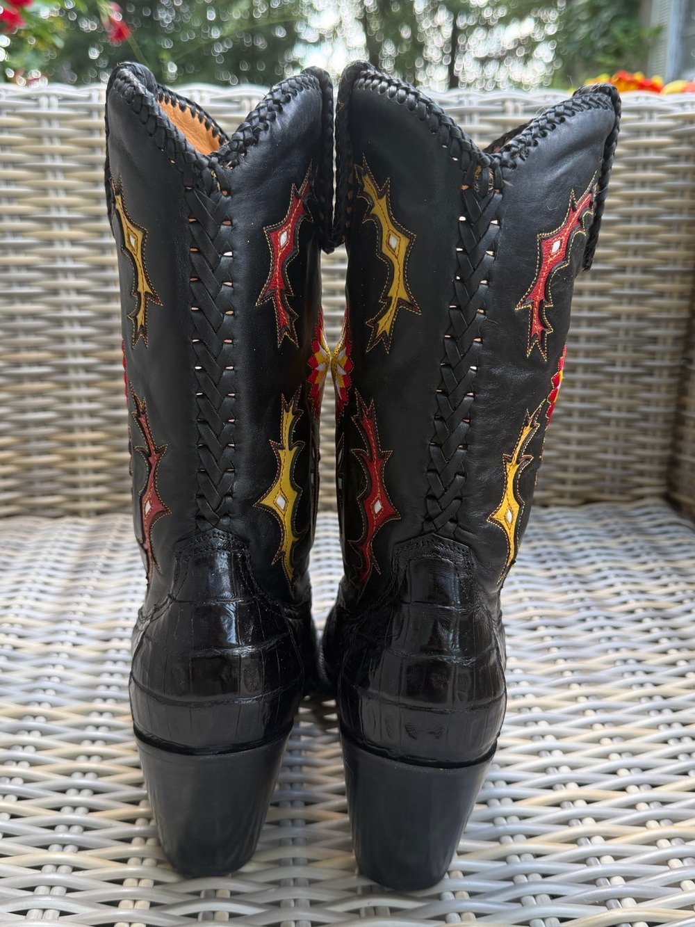Frye x Jennifer Estes Alligator Cowboy Boots 10 B Western Rodeo Cowgirl - Picture 7 of 15